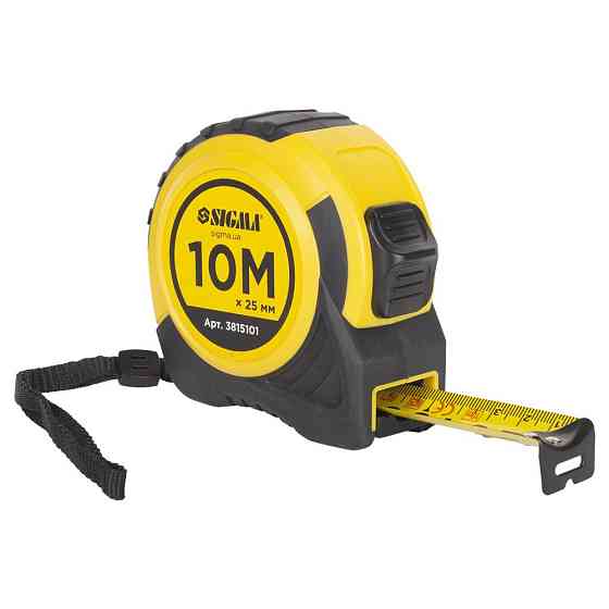 Рулетка Shiftlock 10 м×25 мм SIGMA (3815101) Київ