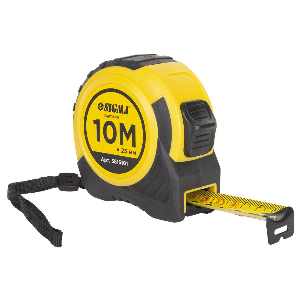 Рулетка Shiftlock 10 м×25 мм SIGMA (3815101) Київ - фото 1