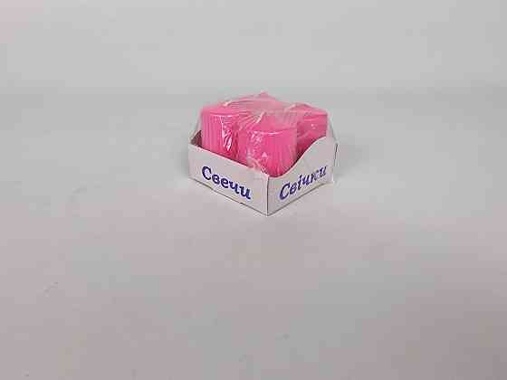 Кольорова Циліндр парафінова свічка (40/60) РОЗОВА фарбована всередині біла (4 шт.) Харків