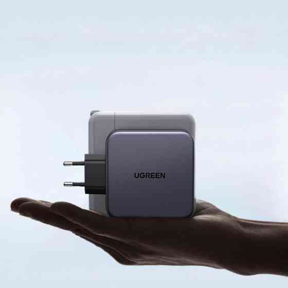 Зарядний пристрій 3xUSB 140W GaN (2хUSB-C+USB-A) CD289 with C to C Cable 1.5 м Gray Ugreen (90549) Київ