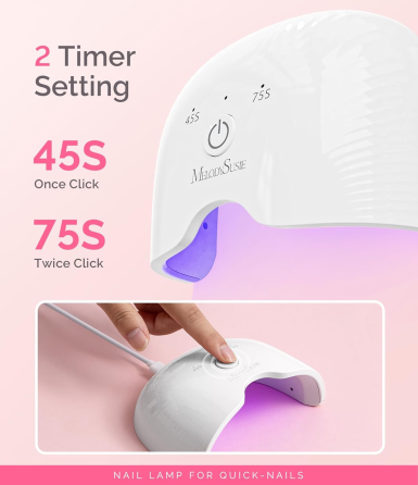 Міні-лампа для нігтів MelodySusie LED UV з легким дизайном, сушарка для нігтів P-ART06F з простим кнопковим керуванням Київ