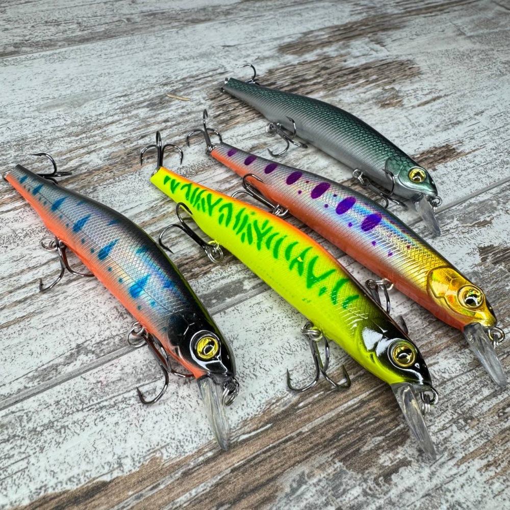 Набір воблерів різнокольорових 4шт для риболовлі, приманка з магнітом для лову хижих риб 12см 17г Київ - фото 6