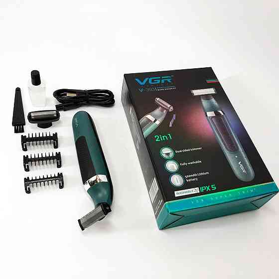 Електробритва з бритвеною насадкою VGR V-393, Електробритва для сухого гоління, Професійна елетробритва FQ-80 Львів