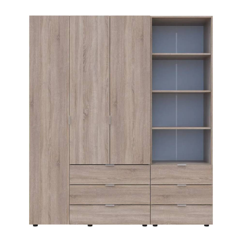 Шафа для одягу Doros Гелар Дуб сонома 3ДСП з пеналом 176.2х49.5х203.4 (DRS-011921) Дніпро - фото 7