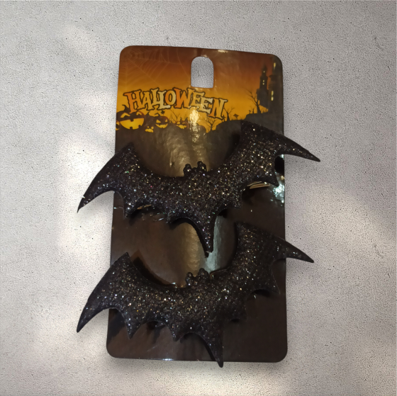 Набір 2 шпильки з кажаном для волосся на Хелловін чорний Київ