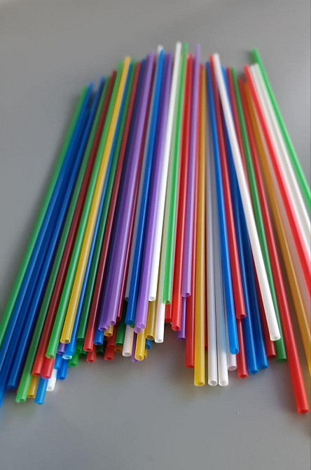 Трубочка Соломка алкогольна пряма d3 25см Махито мікс (500 шт) Харків - фото 1