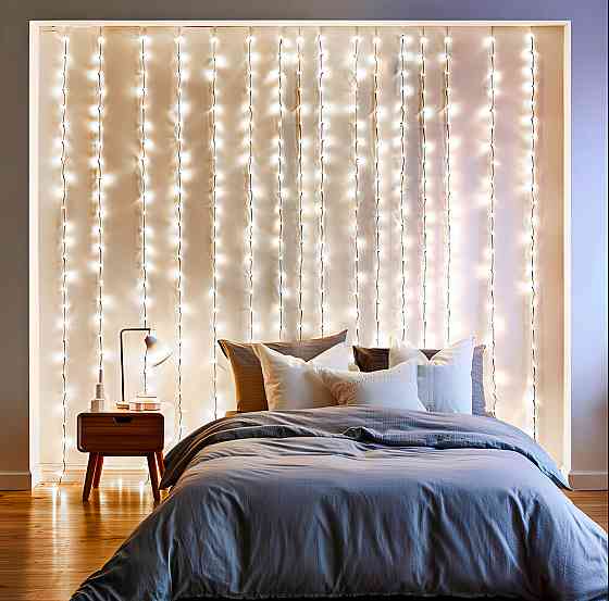 Гірлянда штора 3х3 м, 192 LED, білий провод Київ