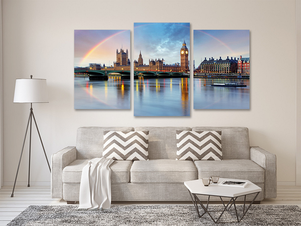 Модульная картина в гостиную / спальню Велика Британія під веселкою  Art-731_3 100x150 см Киев - изображение 2