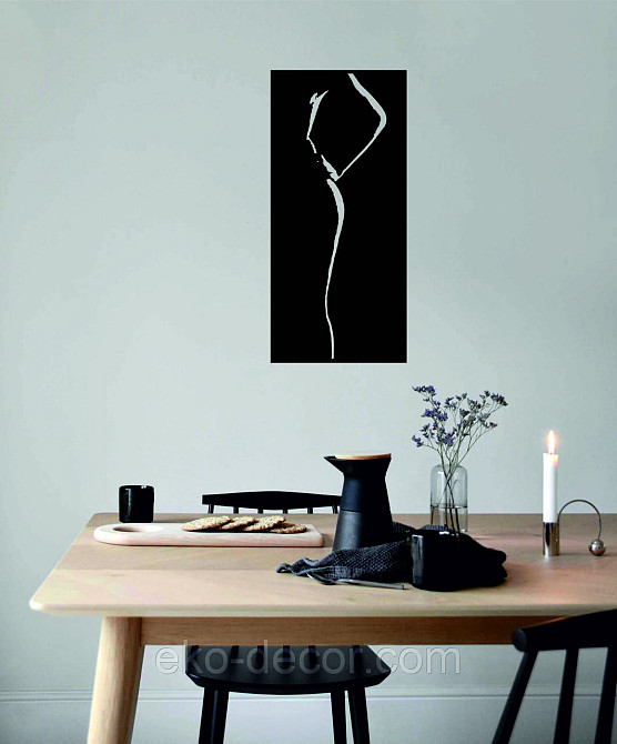 Декоративное настенное Панно «Женский Образ», Декор на стену 70*32 см, Черный Киев - изображение 4