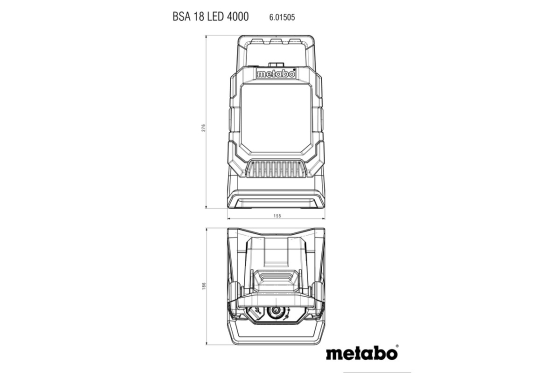 Професійний акумуляторний світлодіодний ліхтар Metabo BSA 18 LED 4000 18V LiHD/Li-Ion, 4000 лм, без АКБ та ЗП (каркас) Киев