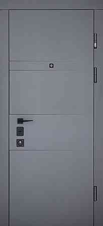 Двери входные, квартирные ABWEHR. Модель 493/497 MODERNA. Цвет Асфальт/белый супермат. Киев