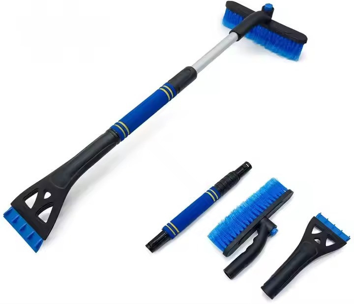Щітка скребок 2в1 для авто для прибирання льоду і снігу,Щітка для очищення авто від снігу довжина 64 см синя Кам'янець-Подільський - фото 2