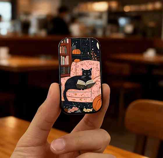 Металлический футляр для спичек с котом, компактная коробка для спичек с рисунком 5,8×3,3 см Киев