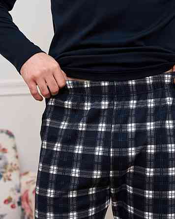 Чоловічий комплект зі штанами в карту — Інтерлок Tom John 93541 L Київ