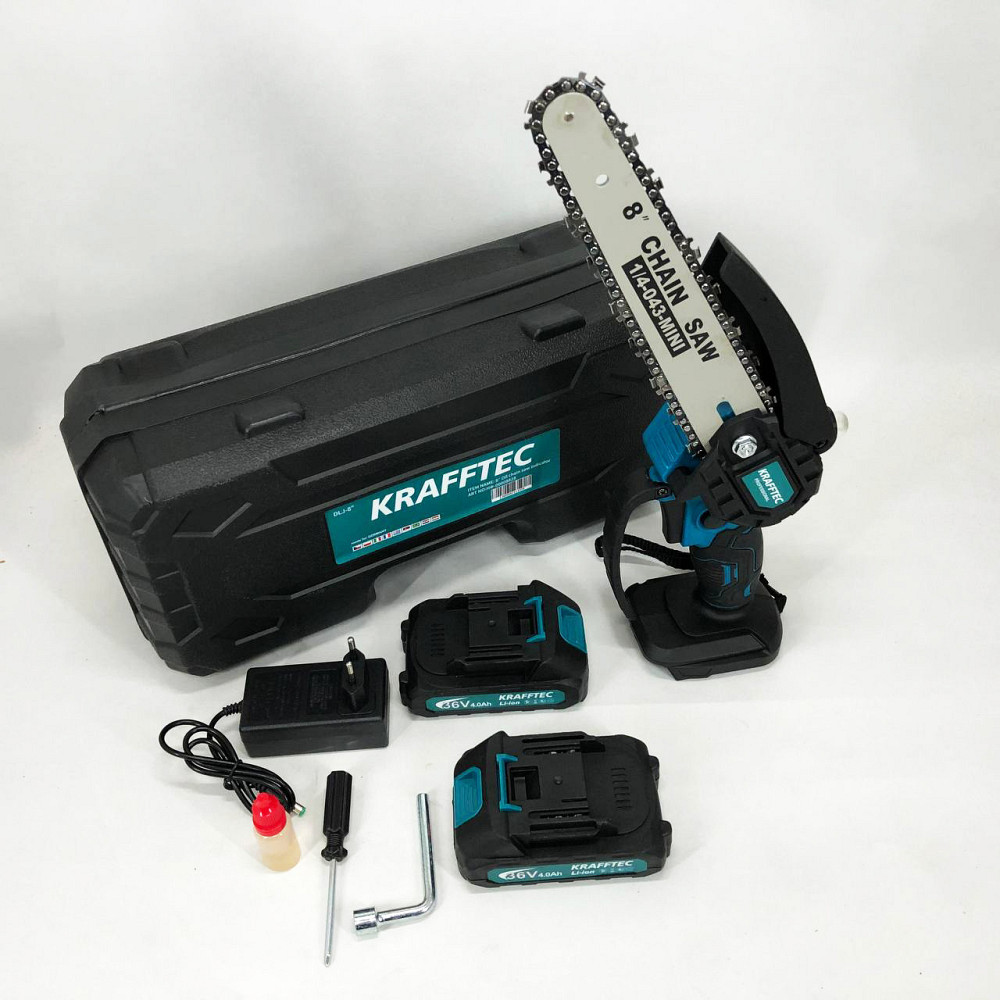 Аккумуляторная пила для точной работы Krafftec 20 см, Электропилы для дома, HW-801 Цепная минипила-сучкорез Киев - изображение 8
