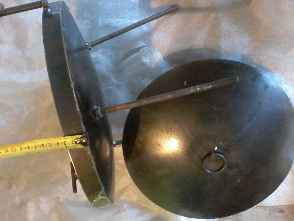 Сковорода з диска борони для багаття 40 см з кришкою та чохлом для пікніка, диск для смаження Київ - фото 8