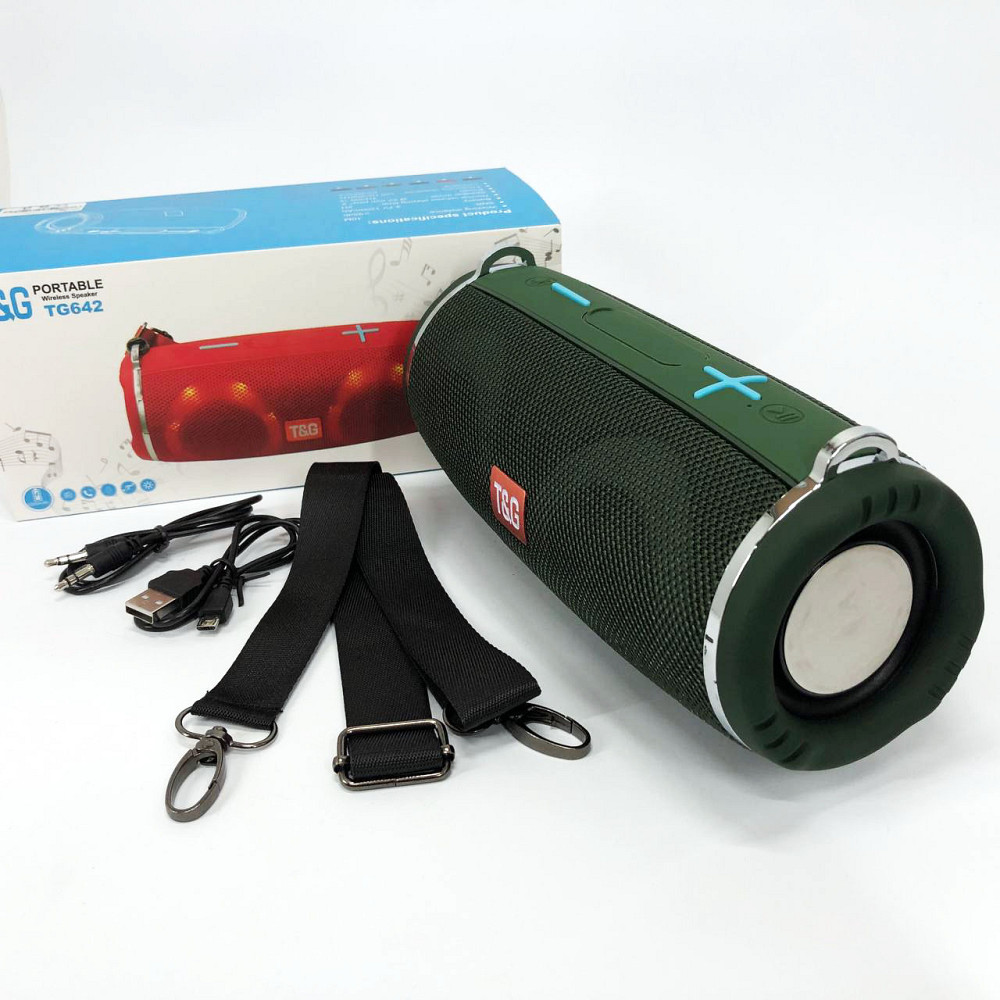 Bluetooth колонка з динамічним підсвічуванням TG642, Бездротова портативна колонка з ремінцем KL-95 Львів - фото 8