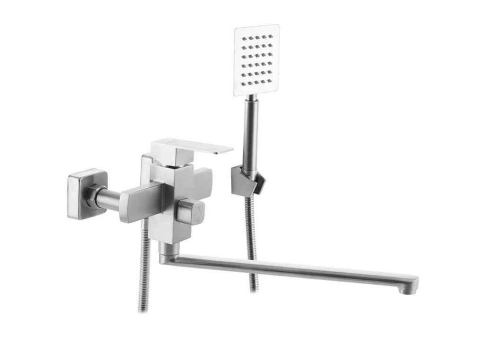 Смеситель Настенный серый SUS304 KUB-006-B (EURO) (KUB-006 (EURO)) ТМ ZERIX Киев - изображение 1