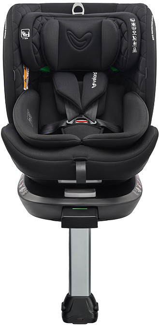 Автокрісло Velano Vento 360° i-Size (40-150 см) ISOFIX + опорна нога (Чорний) Київ - фото 2