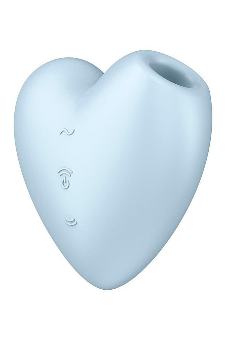 Вакуумний стимулятор-серце з вібрацією Satisfyer Cutie Heart Blue Sex Aura Київ - фото 1