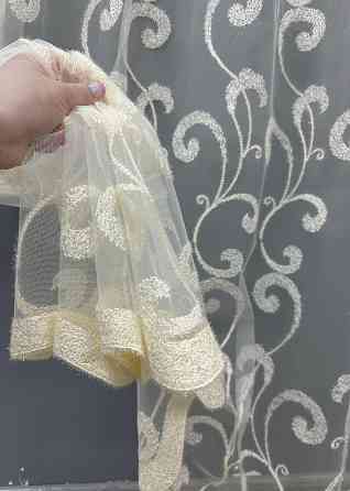 Тюль VR-Textil 1684т Фатин с вышивкой Молочный 300х270 см (42-0727) Киев