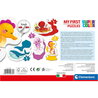 Пазл Clementoni 4 в 1 Sea Life, серия My First Puzzles (20835) Винница - изображение 5
