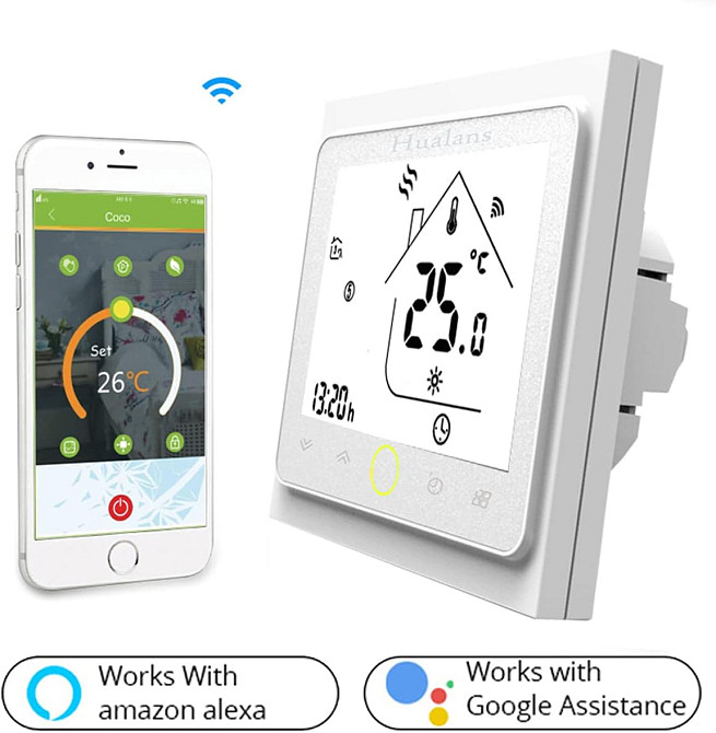 Розумний сенсорний терморегулятор Hualans BHT-002 GС (для водяного/газового котла) Луцьк - фото 1