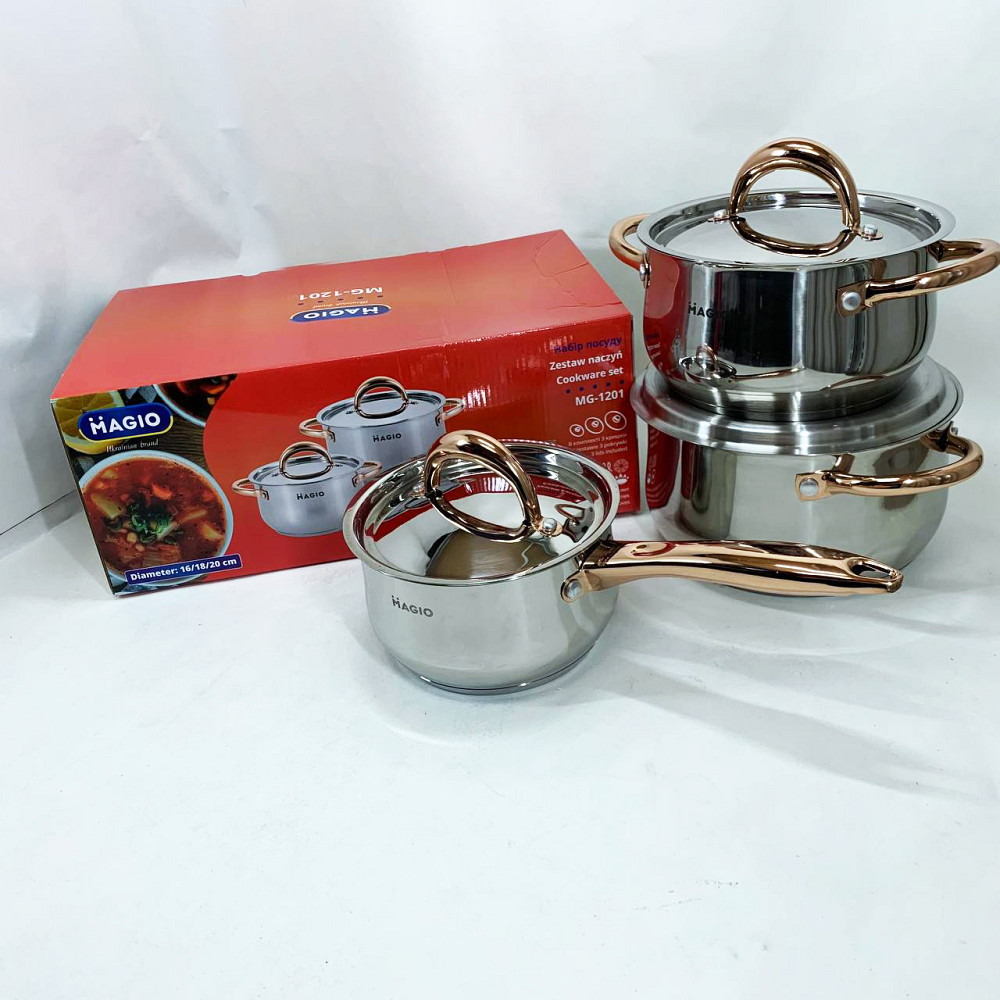 Набор больших кастрюль, Набор каструль с антипригарным покрытием кастрюль хорошего качевства TF-87 Львов - изображение 5