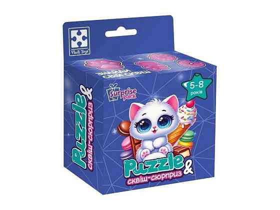 Пазлы с сюрпризом Белое котятка VT8030-03 ТМ VLADI TOYS Киев