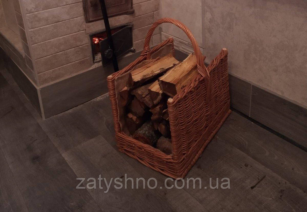 Кошик плетений на дрова для каміна Київ - фото 3