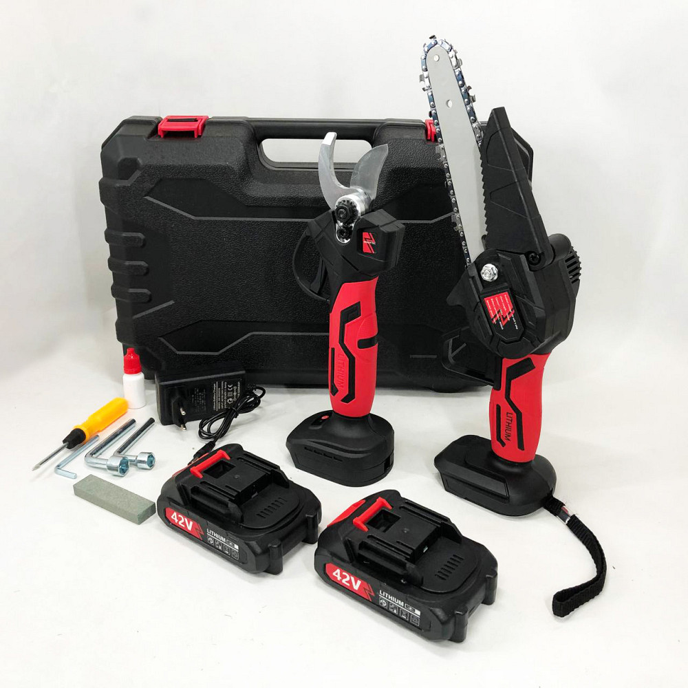 Садовая аккамуляторная пила KRAFFTEC 2в1 36V 4АР, Пила для чистки сада, Мощная садовая пилка EC-18 Львов - изображение 7