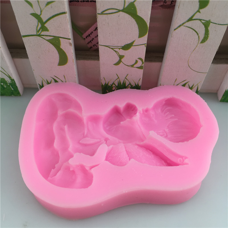 Молд силіконовий Ангел 77 на 58 мм рожевий Київ - фото 20