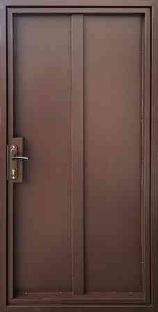 Двері металеві, однолистові Техно База, коричнева шагрень RAL 8017 Київ