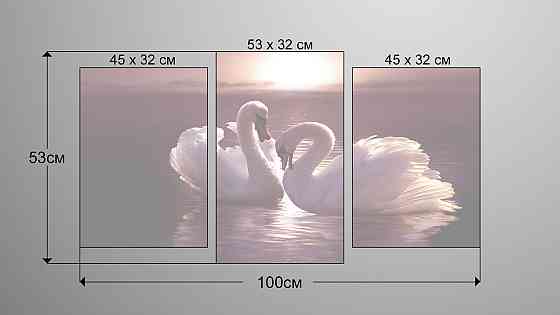 Модульна картина Лебеді Art-124_3 Київ