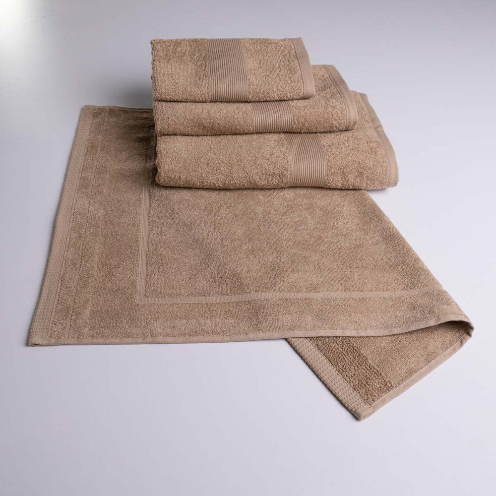 Набор банный махровый с Бордюром 4шт GM Textile 50х70см, 40х70см, 50х90см, 70х140см 400г/м2 (Капучино) Сумы - изображение 1