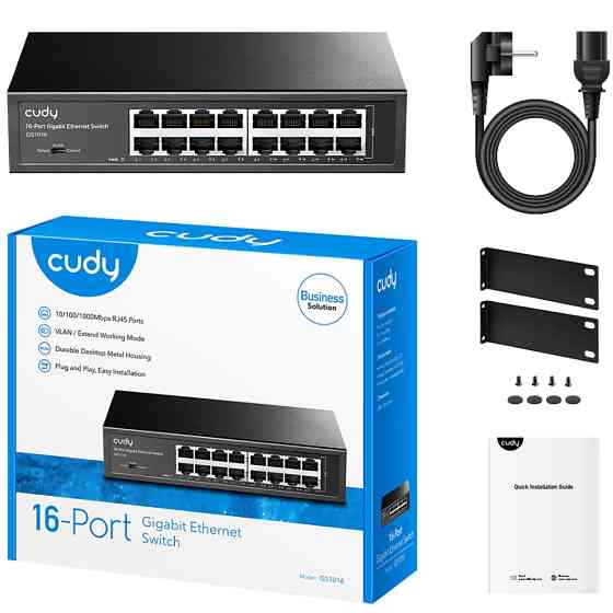 Комутатор Cudy GS1016, 16-Port Gigabit Metal Switch Вінниця