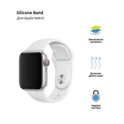 Ремешок для смарт-часов Armorstandart Sport Band (3 Straps) для Apple Watch 42 (Series 11-10)/41/40/38 White (ARM49564) Винница