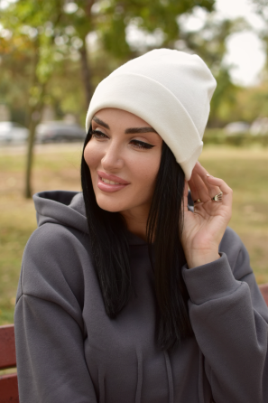 Женская шапка из ангоры Seo Молочный Киев