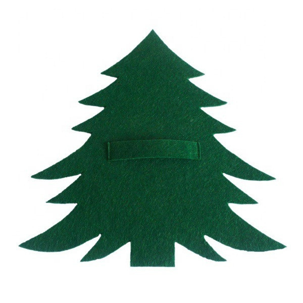 Новогодние конверты для столовых приборов Елочка 1 штука 20 на 20 см зеленый Киев - изображение 3