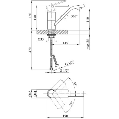 Смеситель Kroner Armada-C011 (CV024310) Винница - изображение 7