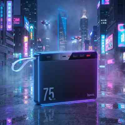 Батарея универсальная HOCO 75000 mAh Overlord PD/20W, QC/3.0/22.5W, Black (J94 / 714739) Винница