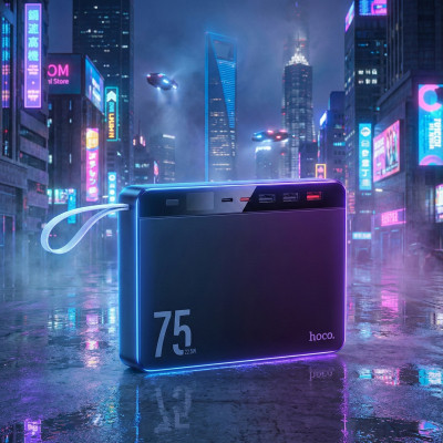 Батарея универсальная HOCO 75000 mAh Overlord PD/20W, QC/3.0/22.5W, Black (J94 / 714739) Винница - изображение 6