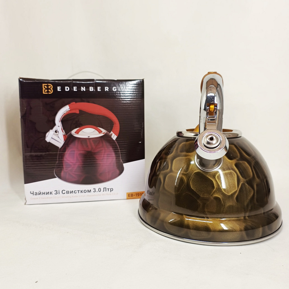 Чайник нержавейка со свистком бытовой, Качественный чайник для газовой плиты газовый 3 литра IE-49 Львов - изображение 2