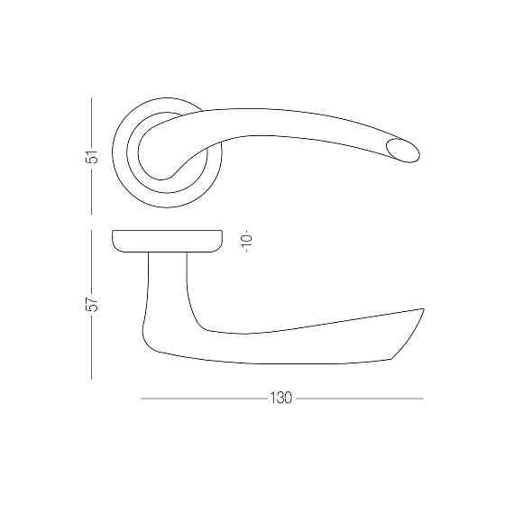 Ручка A-2005 AB Стара бронза Київ
