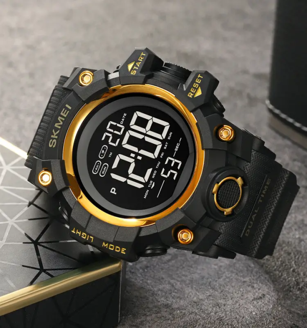Годинники чоловічі спортивні Skmei 2140 hamlet (Чорний з золотистим) Київ - фото 6