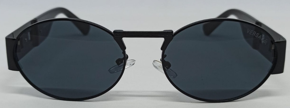 Брендові унісекс брендові окуляри лінзи чорні в чорному металі із золотом. Київ - фото 7