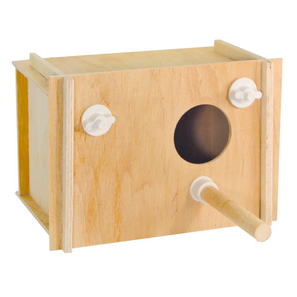 Горизонтальна дуплянка №2 для дрібних декоративних птахів (розмір 19 х 13 х 14 см), Лорі Вінниця - фото 1