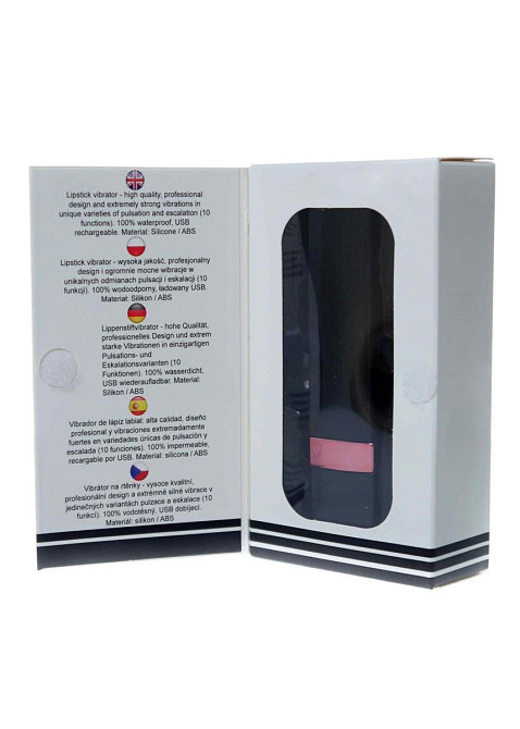 Міні-вібратор - Rechargeable Lipstick Vibrator Black Sex Aura Київ - фото 5