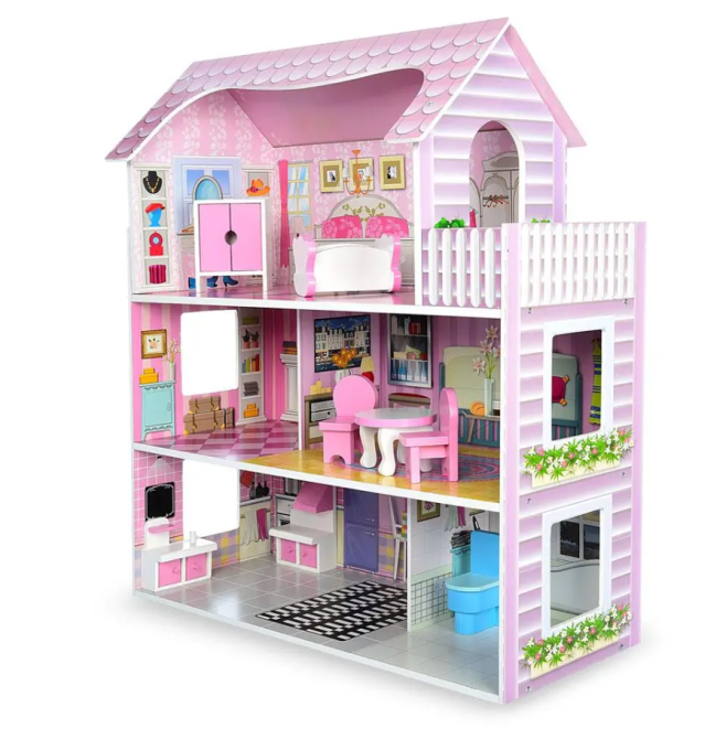 Будиночок для ляльок три поверхи з меблями (MD 1204) Чернигов - изображение 2