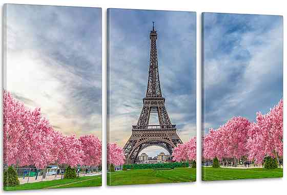 Модульна картина Париж Дерева Аrt-188_3А Київ